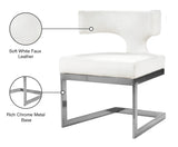 Alexandra Contemporary Dining Chair - Luxurious Upholstered Design with Gold Metal Base for Comfort