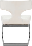 Alexandra Contemporary Dining Chair - Luxurious Upholstered Design with Gold Metal Base for Comfort