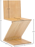Magani Dining Chair Set of 2 - Stylish Mid-Century Design Crafted from Solid Ash Wood for Modern Homes