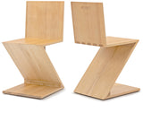 Magani Dining Chair Set of 2 - Stylish Mid-Century Design Crafted from Solid Ash Wood for Modern Homes