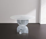 Alden Dining Table – Luxurious Marble Top with Elegant Brass Finish Base for Contemporary Style
