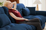 CLOUDIES 94" Loveseat with 2 Ottomans