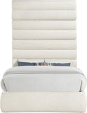 Adam - Boucle Fabric Bed With 89" Headboard