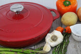 Chasseur Enameled Cast Iron Braiser with Lid, 1.8qt