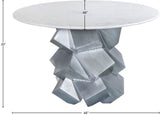 Walker Marble Dining Table with Brass Finish Base - Elevate Your Dining Room with Elegance and Style