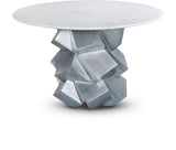Walker Marble Dining Table with Brass Finish Base - Elevate Your Dining Room with Elegance and Style