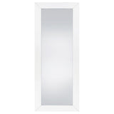 Cadence Tempered Glass Full Length Mirror White High Gloss