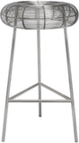 Tuscany Contemporary Counter Stool with Stylish Wire Seat for Modern Home Bar or Dining Area