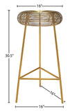 Tuscany Stylish Iron Bar Stool with Wire Seat for Contemporary Home Bar and Industrial Appeal