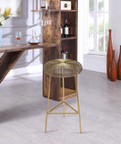 Tuscany Stylish Iron Bar Stool with Wire Seat for Contemporary Home Bar and Industrial Appeal