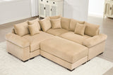 DESEO 79" Sectional Sofa with Ottoman