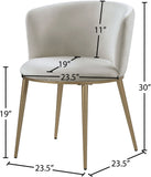 Skylar Contemporary Dining Chair Set of 2 - Stylish Velvet Seating with Gold Legs for Modern Homes