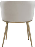 Skylar Contemporary Dining Chair Set of 2 - Stylish Velvet Seating with Gold Legs for Modern Homes