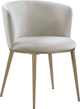 Skylar Contemporary Dining Chair Set of 2 - Stylish Velvet Seating with Gold Legs for Modern Homes