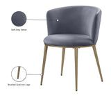 Skylar Contemporary Dining Chair Set of 2 - Stylish Velvet Seating with Gold Legs for Modern Homes