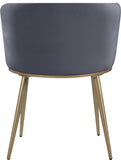 Skylar Contemporary Dining Chair Set of 2 - Stylish Velvet Seating with Gold Legs for Modern Homes