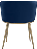 Skylar Contemporary Dining Chair Set of 2 - Stylish Velvet Seating with Gold Legs for Modern Homes