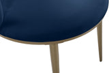 Skylar Contemporary Dining Chair Set of 2 - Stylish Velvet Seating with Gold Legs for Modern Homes