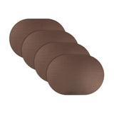Strata Leather Bronze Placemat - Oval 13.3x16.5"- Set of 4