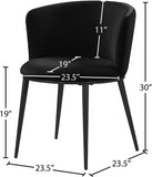 Skylar Contemporary Dining Chair Set of 2 - Stylish Velvet Seating with Gold Legs for Modern Homes