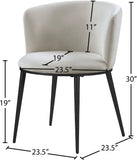 Skylar Contemporary Dining Chair Set of 2 - Stylish Velvet Seating with Gold Legs for Modern Homes
