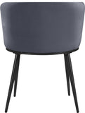 Skylar Contemporary Dining Chair Set of 2 - Stylish Velvet Seating with Gold Legs for Modern Homes