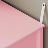 Fluted Nightstand with 2 Drawers Set of 2
