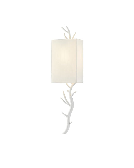 Baneberry White Wall Sconce, Left