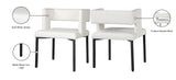 Caleb Contemporary Dining Chair Set of 2 - Luxurious Design with Unique Square Back & Stylish Legs