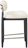 Riccio - Fabric Stool - Black Frame