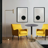 Micca Club Black Marble Bistro Table