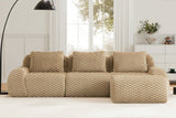 LAURENT 114" 3-Seater Sofa with 1 Ottoman