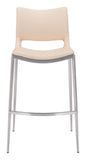 Ace Barstool (Set of 2) Light Pink & Silver