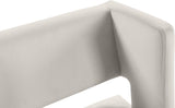 Caleb Contemporary Counter Stool Set of 2 – Luxurious Velvet Design with Stylish Square Backrest