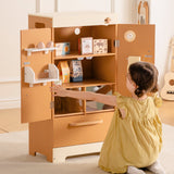 ROBUD Wooden Caramel Refrigerator