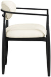 Riccio - Faux Leather Dining Arm Chair (Set of 2) - Black Frame