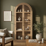 Corva - Solid Wood, Oak Veneer And Stainless Steel Storage Cabinet