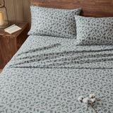 Classic Printed Cotton Flannel Sheet Set, Pine Branches