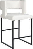Caleb Contemporary Counter Stool Set of 2 - Luxurious Design with Stylish Square Back and Legs