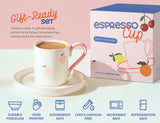 Kook Hand Painted Porcelain Espresso Cup Set, 4-Piece
