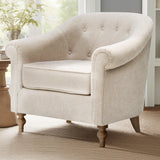 Wholesale Low Back Tufted Accent Arm Chair, Cream
