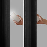 Twist Tab Lined/Total Blackout Window Curtain Panel, Black
