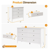 Royalcraft 3-Piece Modern Furniture Set, 6 Drawer Dresser