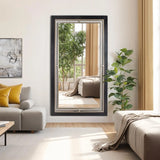 Bertoia Oversized Mirror in a Wooden and Metal Frame