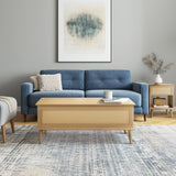 Rattan Lift-Top Mid-Century Storage Coffee Table