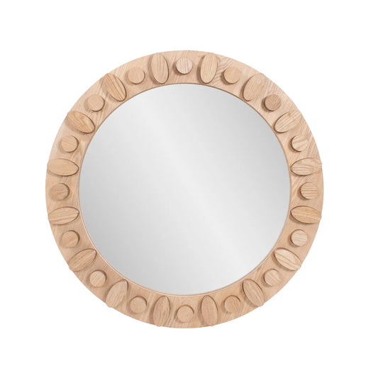 Robin Baron Winfield Wooden Round Mirror
