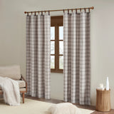 Yarn-Dyed Plaid Light Filtering Curtain Panel, Brown