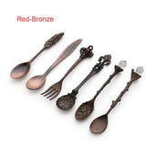 Mixora 6 Piece Vintage Spoon & Fork Set