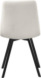 Annie Contemporary Dining Chair Set - Luxurious Velvet with Gold Legs, Stylish Box Tufting Design