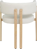 Gideon Dining Chairs Set of 2 - Stylish Vegan Leather with Natural Wood Look, Perfect for Modern Homes